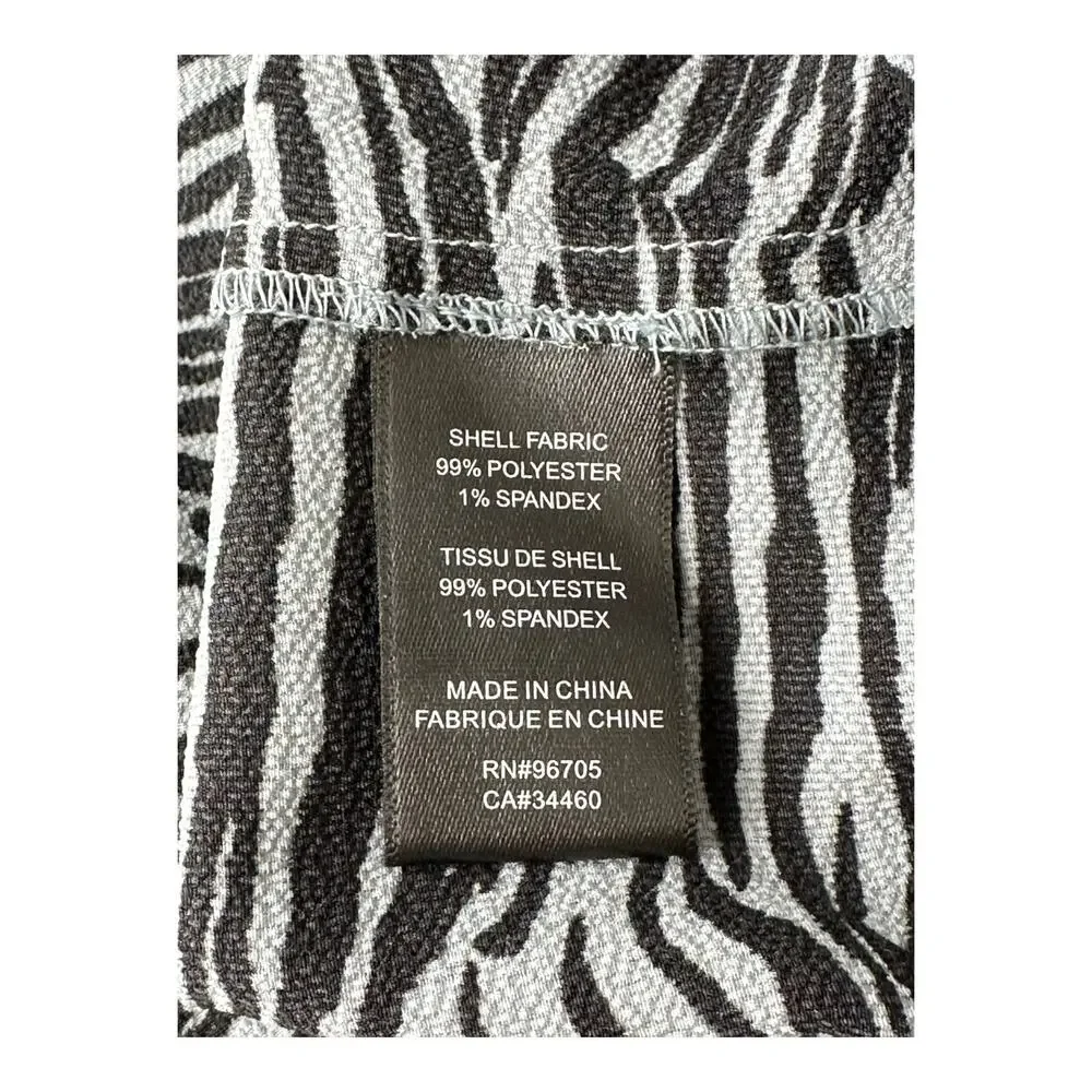 Rebecca Taylor Black and White Zebra Print Button Down Shirt - Picture 7 of 9